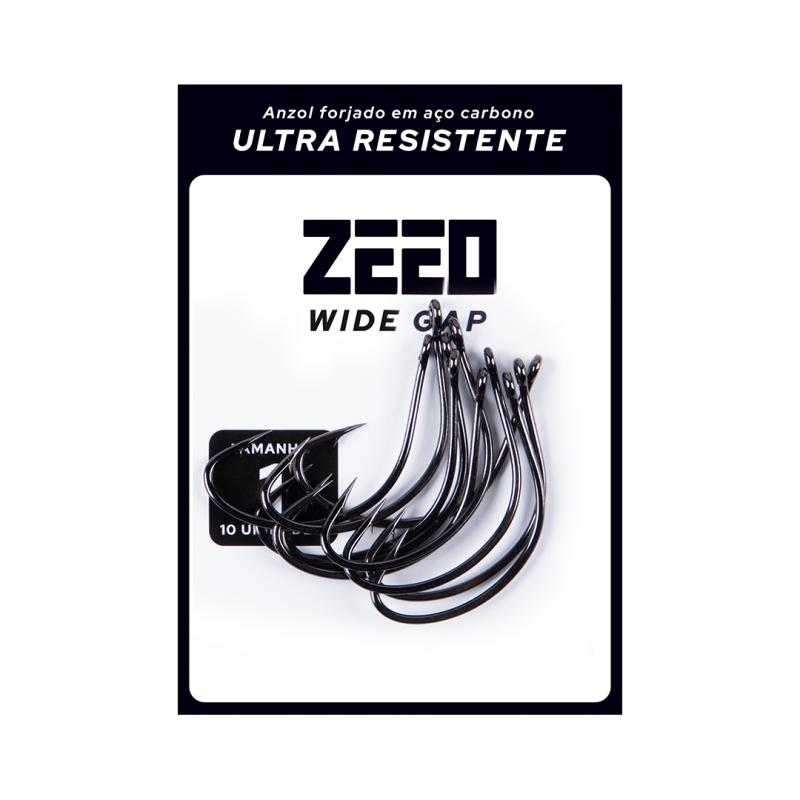 Anzol Zeeo Wide Gap embalagem com 10 unidades